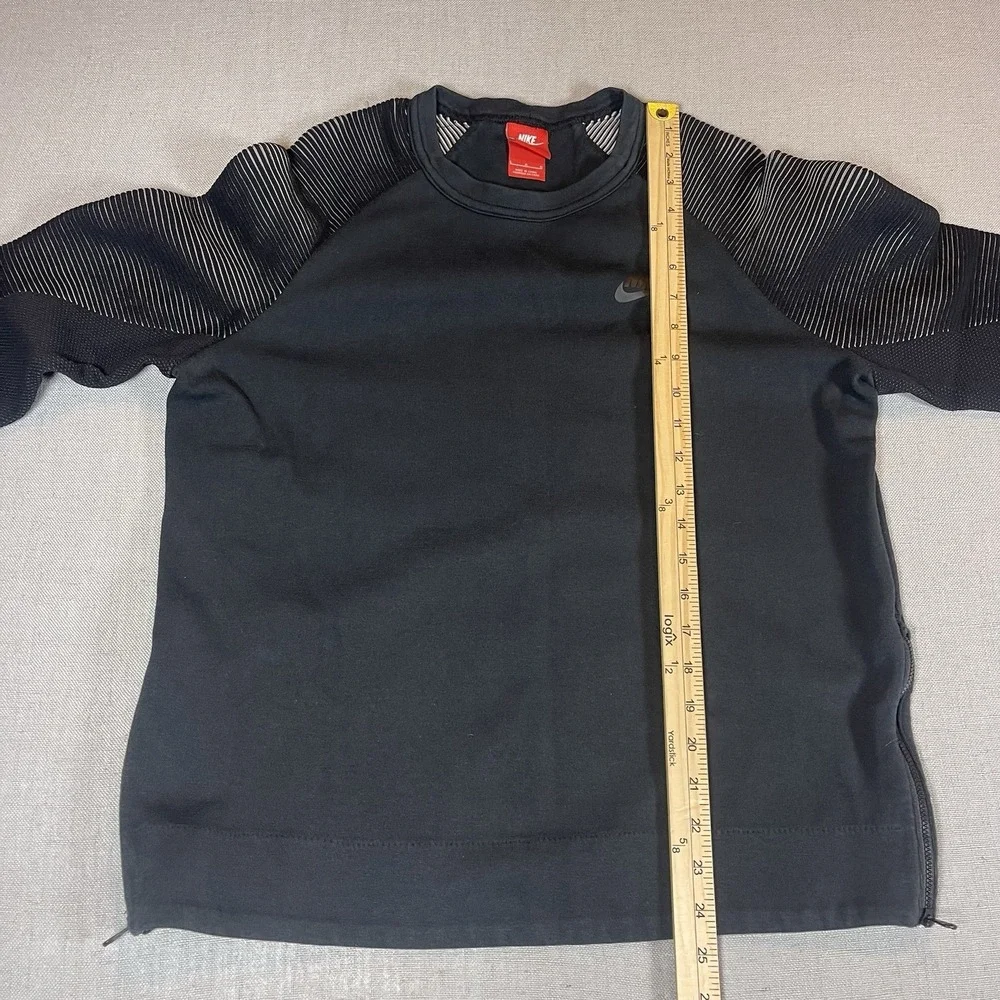 Nike Sportswear Tech Fleece Women's Crew Black XL Side Zipper Ribbed‎ Sleeves